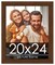 Simple Brown Picture Frame - UV Acrylic, Foam Board Backing, Hanging Hardware